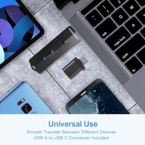 Vansuny External USB SSD 500GB Portable Solid State Drive, Up to 430MB/s - USB 3.1-USB A - Type C Compatible with Windows MAC Android PS4 PS5 Linux