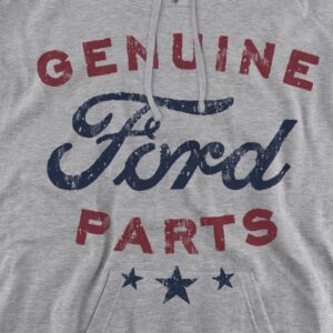 Popfunk Classic Ford Genuine Parts Unisex Adult Pull-Over Hoodie,Athletic Heather, Large