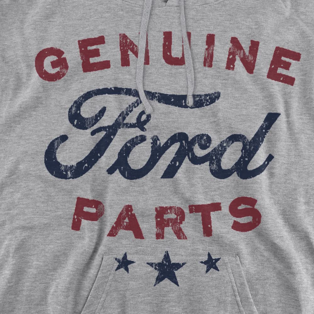 Popfunk Classic Ford Genuine Parts Unisex Adult Pull-Over Hoodie,Athletic Heather, Large