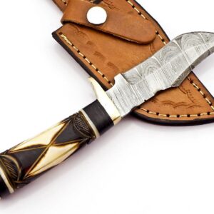 UK UNIQUE SHARP KNIVES Handmade Damascus Steel Small skinner knife SK-2021 Beautiful Handle