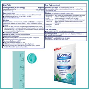 Mucinex InstaSoothe Sore Throat + Cough Relief Alpine Herbs & Mint Flavor, Fast Acting, Cooling Comfort, Powerful Sore Throat Oral Pain Reliever, 40 Medicated Drops (40 Count (Pack of 5))