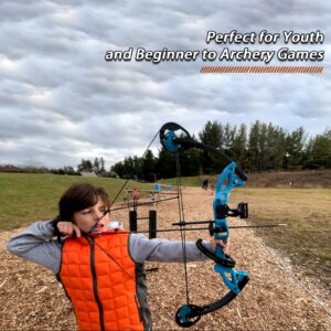 Lanneret Compound Bow and Archery Sets - Right Hand Archery Compound Bows 15-29 lbs Draw Weight Adjustable for Youth and Beginners，Hunting Bow Kit for Beginner