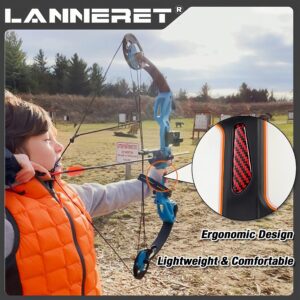 Lanneret Compound Bow and Archery Sets - Right Hand Archery Compound Bows 15-29 lbs Draw Weight Adjustable for Youth and Beginners，Hunting Bow Kit for Beginner