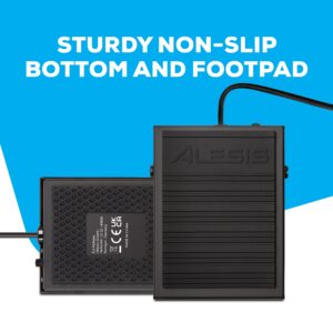 Alesis ASP-1 MKII Universal Sustain Pedal and Momentary Footswitch with 5ft Cable and Non Slip Bottom