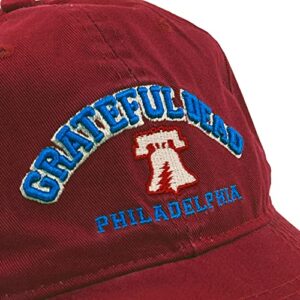 Grateful Dead Men's Standard Liquid Blue Philly 94 Baseball Hat, Red, One Size