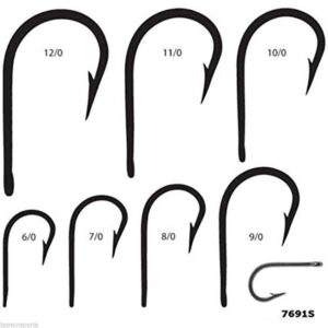 Saltwater Fishing Hooks Southern Tuna Hooks, 15pcs Big Game Hooks Trolling Hooks Stainless Steel Fishing Hooks Forged Extra 6X Strong Circle Hooks Ultra Sharp Knife Point Hooks