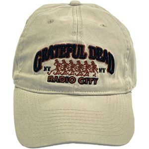 grateful dead men's standard liquid blue radio city 80 baseball hat, stone, one size