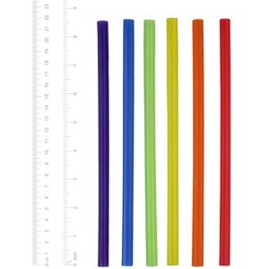 Comfy Package [Case of 3,000] 10 mm Jumbo Smoothie Straws, 8.5" High Plastic Boba Straws, Milkshake Straws - Assorted Colors