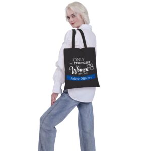 VAMSII Female Police Officer Gifts Police Tote Bag Policewoman Gift Police Academy Gifts Police Graduation Gifts Shopping Bag (Police Officer Tote)