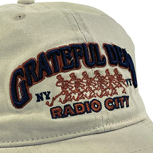 Grateful Dead Men's Standard Liquid Blue Radio City 80 Baseball Hat, Stone, One Size