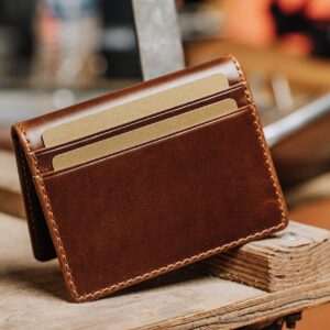 House of Jack Co. Slim Card Wallet | Bifold Credit Card Wallet For Men | Full Grain Cowhide | Minimalist Front Pocket Wallet | Mens Card Holder | Travel Wallet