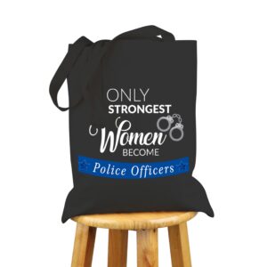 VAMSII Female Police Officer Gifts Police Tote Bag Policewoman Gift Police Academy Gifts Police Graduation Gifts Shopping Bag (Police Officer Tote)