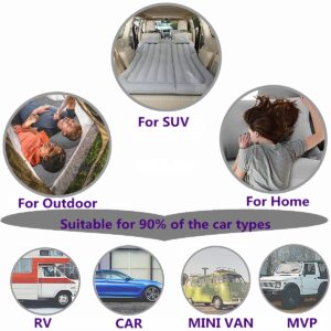 goldhik SUV Car Inflatable Air Mattress Camping Bed with Electric Air Pump, 2 Pillows, Portable Sleeping Pad for Home, Outdoor and Travel…