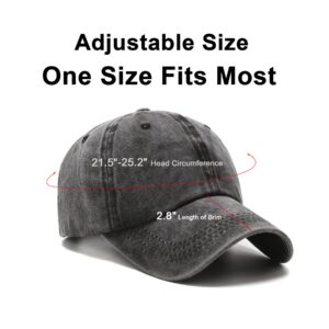 NPQQUAN Original Classic Low Profile Baseball Cap Golf Dad Hat Adjustable Cotton Hats Men Women Unconstructed Plain Cap Black(Washed)