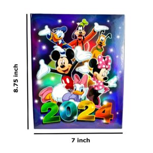 Mickey Mouse and Gang 2024 Photo Album 4"X 6" Holds 200 Photos.