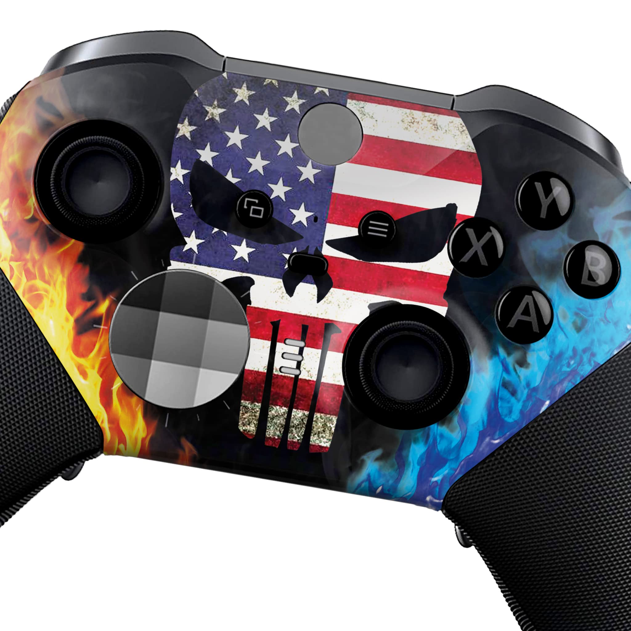 DreamController American Warrior X-box Elite Controller Series 2 Limited Edition Custom Elite Series 2 Controller for X-box One/Series X/S. with Advanced HydroDip Paint Technology(Not Just a Skin)