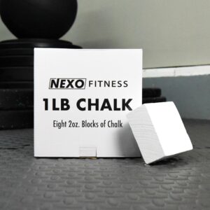 Nexo Premium Chalk for Weight Lifting & ASMR - 1LB (Eight 2oz Blocks) Top Pick Crushable Gym Chalk