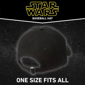 Concept One Star Wars Dad Hat, Darth Vader, R2-D2 and Stormtrooper Cotton Adult Baseball Cap with Curved Brim, Black, One Size