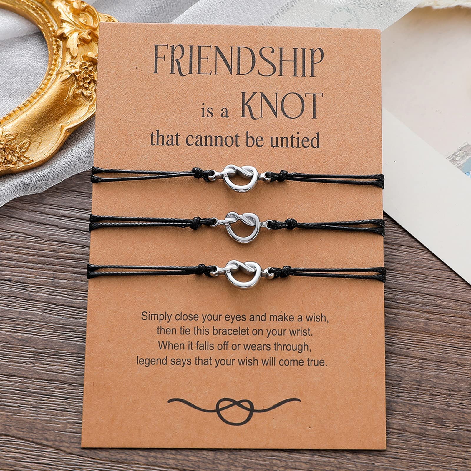 choice of all 2/3/4/5/6 Friendship Bracelets Best Friends Sisters Bracelets Bff Knot Bracelets Gifts for Womens Men