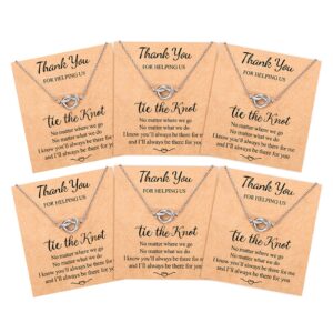 upromi bridesmaids gifts wedding day thank you tie the knot necklace bridesmaid necklace set of 6 bridesmaids proposal gifts for woman