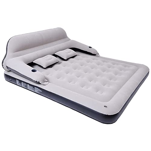 Tialoer King Size Inflatable Air Mattress Sofa Bed for Camping with Adjustable Back Sofa（No Air Pump）