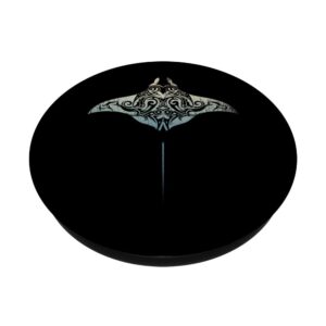 Polynesian Tattoo Tribal Ocean Animal Scuba Diving Manta Ray PopSockets Swappable PopGrip