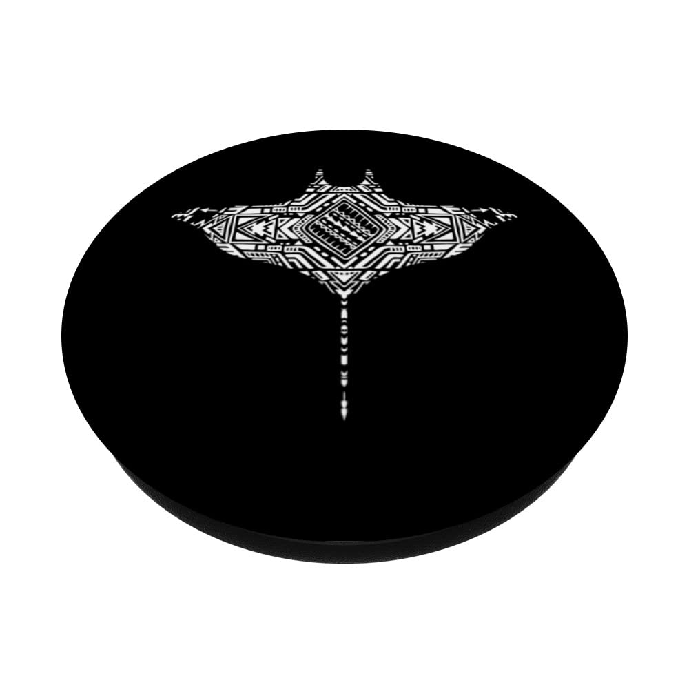 Ocean Animal Polynesian Tattoo Stingray Tribal Manta Ray PopSockets Swappable PopGrip