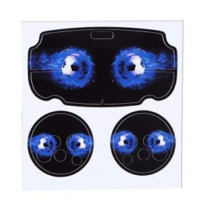 VR Glasses Protective Sticker, VR Headset Stickers Comfortable for Quest 2(Blue Flame Football)