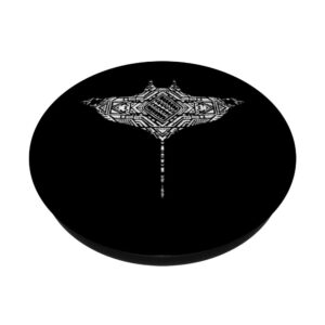 Hawaiian Tattoo Manta Ray Aquarist Ocean Animal Manta Ray PopSockets Swappable PopGrip