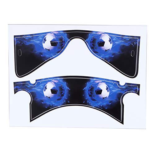 VR Glasses Protective Sticker, VR Headset Stickers Comfortable for Quest 2(Blue Flame Football)