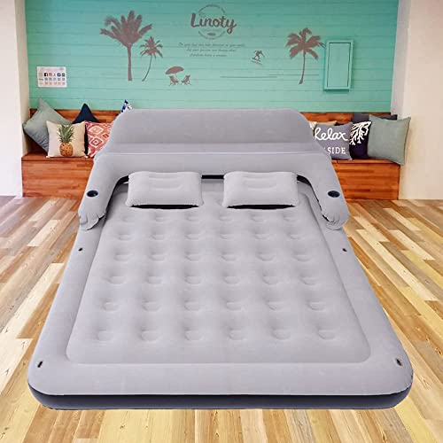 Tialoer King Size Inflatable Air Mattress Sofa Bed for Camping with Adjustable Back Sofa（No Air Pump）