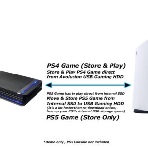 Avolusion PRO-X 6TB USB 3.0 External Gaming Hard Drive for PS5/PS4 Game Console - 2 Year Warranty