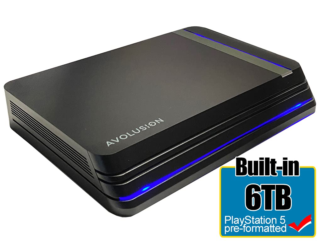 Avolusion PRO-X 6TB USB 3.0 External Gaming Hard Drive for PS5/PS4 Game Console - 2 Year Warranty