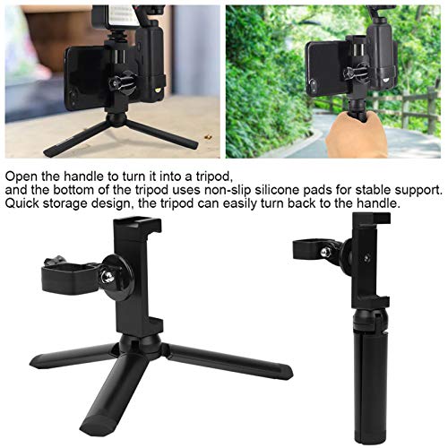 Mini Tripod Phone Tripod,Portable Table Tripod Cold Shoe Base Phone Clip Set Desk Tripod with 1/4'' Screw & Silicone Pad,for Phone Action Camera