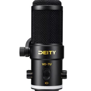 Deity VO-7U Tripod Kit USB Dynamic Podcast Microphone with RGB Lights for Game Podcast Stream YouTube (Black)