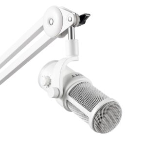 Deity VO-7U Boom Arm Kit USB Dynamic Podcast Microphone with RGB Lights for Game Podcast Stream YouTube (White)