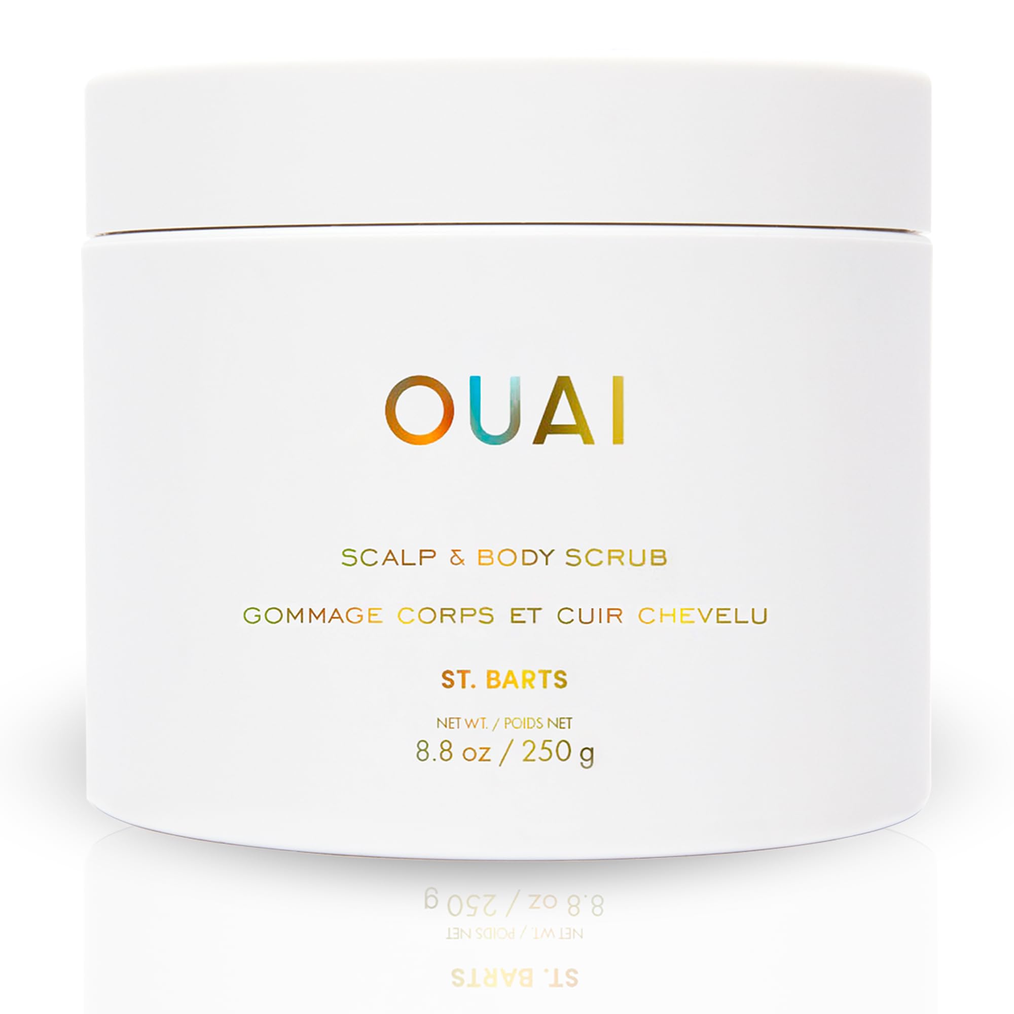 OUAI Scalp & Body Scrub, St. Barts - Exfoliating Body Scrub with Sugar & Coconut Oil Blend for Smooth, Moisturized Skin - Gentle Scalp Scrub for Removing Product Build Up (8.8 Oz)