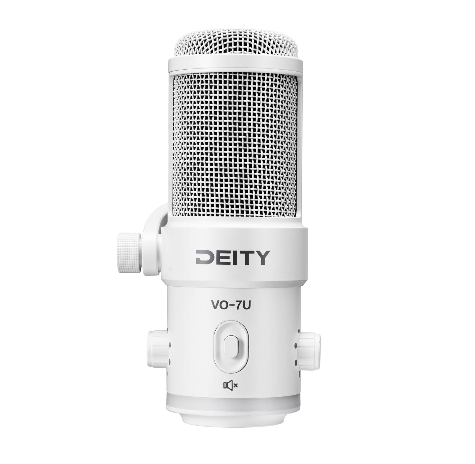 Deity VO-7U Boom Arm Kit USB Dynamic Podcast Microphone with RGB Lights for Game Podcast Stream YouTube (White)