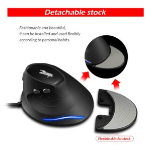 zelotes computer mouse for laptop,3200dpi ergonomic mouse,6 buttons usb vertical wired mouse,optical laptop mouse,corded mouse for pc,mac