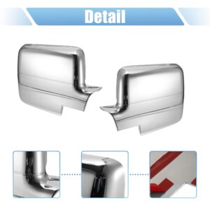 X AUTOHAUX Pair Car Exterior Chrome Plated Power Full Mirror Cover Cap for Ford F150 2004 2005 2006 2007 2008