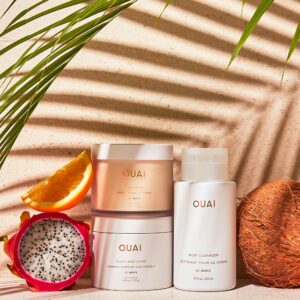 OUAI Scalp & Body Scrub, St. Barts - Exfoliating Body Scrub with Sugar & Coconut Oil Blend for Smooth, Moisturized Skin - Gentle Scalp Scrub for Removing Product Build Up (8.8 Oz)