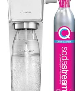 SodaStream Art Sparkling Water Maker (White) with CO2 and DWS Bottle