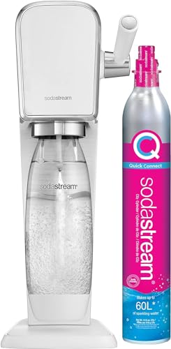 SodaStream Art Sparkling Water Maker (White) with CO2 and DWS Bottle