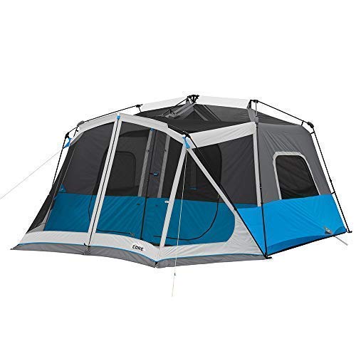 Core 10 Person Lighted Instant Cabin Tent & Footprint