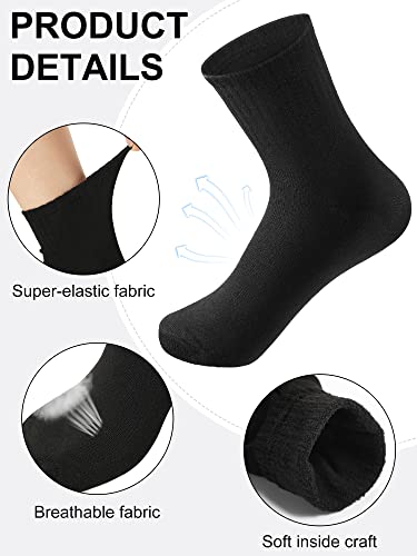 Tarpop 100 Pairs Mens Socks Bulk Moisture Wicking Socks Casual Sports Ankle Socks Bulk for Homeless Unisex Adult Men Women (Black)