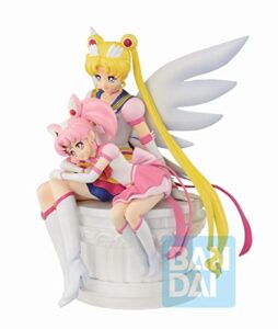 ichibansho figure - the movie sailor moon eternal - eternal sailor moon & eternal sailor chibi moon (eternal sailor guardians), bandai spirits collectible statue