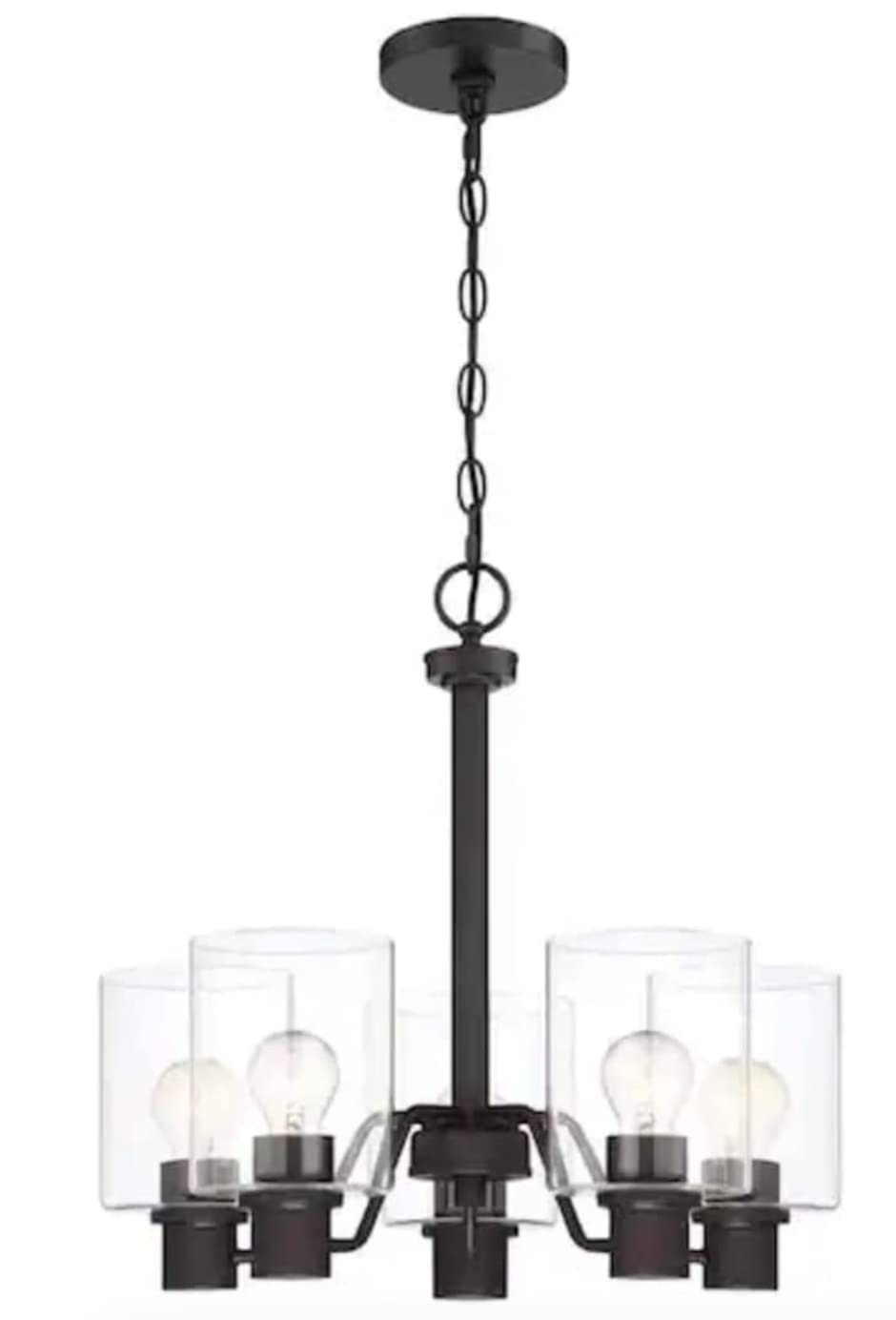 Hampton Bay Lighting Castleford 5-Light Satin Bronze Chandelier (HB2588-34)