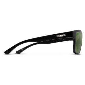 Suncloud A-Team Polarized Sunglasses,Matte Black/Polarized Gray Green,One Size