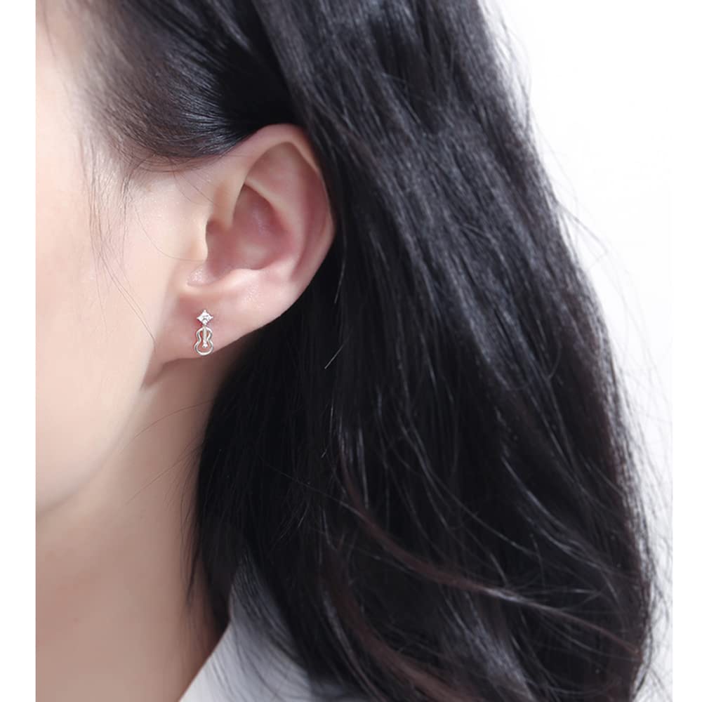 Cute CZ Hollow Violin Tiny Small Stud Earrings for Women Teen Girls Cartilage Tragus Sensitive Ear S925 Sterling Silver Mini Piercing Post Personalized Fashion Jewelry Hypoallergenic Minimalist Gifts