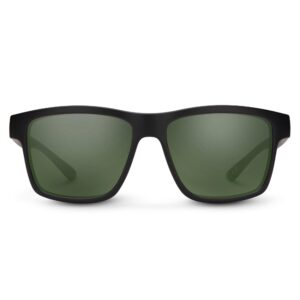 Suncloud A-Team Polarized Sunglasses,Matte Black/Polarized Gray Green,One Size